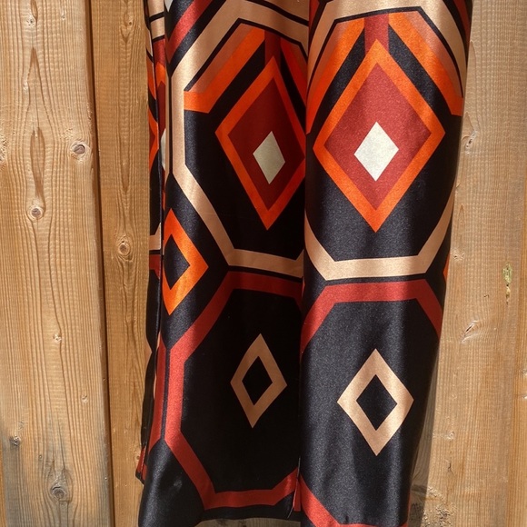NWT ZARA Women's Geometric Print Jumpsuit Black/ Orange Size Small - Picture 11 of 12